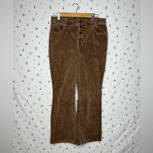Maurices Brown Flare Suede Pants size 14 Long